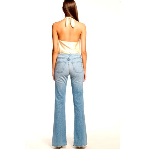 Ramy Brook Women's Light Wash Helena High-Rise Flare Jeans Size 28 - Picture 2 of 14
